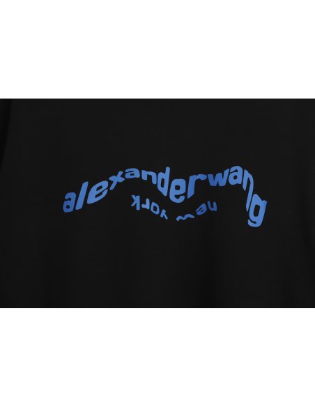 Alexander Wang 22FW Twisted Letters Crewneck Sweatshirt TSK1,Alexander Wang