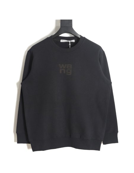 Alexander wang 23FW foam flag letter crew neck sweatshirt,Alexander Wang