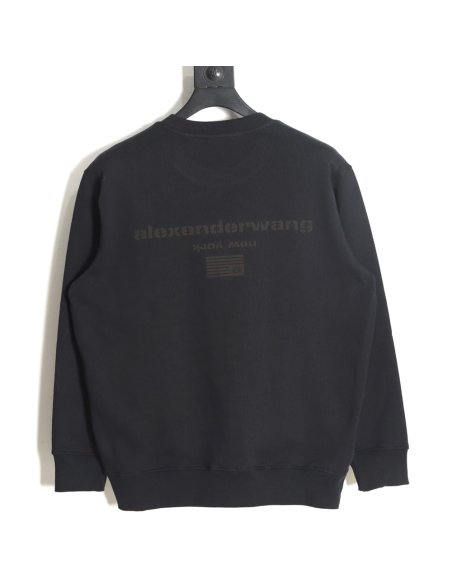 Alexander wang 23FW foam flag letter crew neck sweatshirt,Alexander Wang