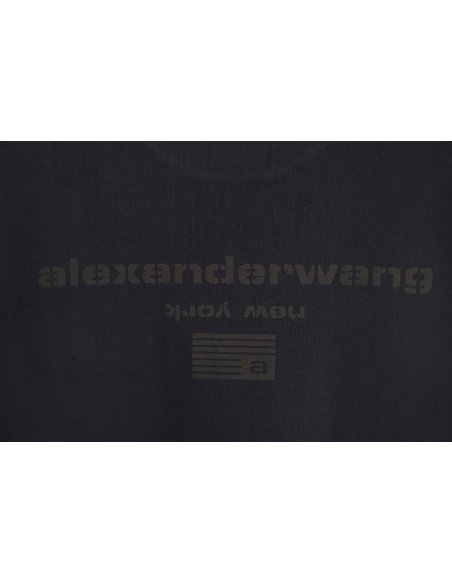 Alexander wang 23FW foam flag letter crew neck sweatshirt,Alexander Wang