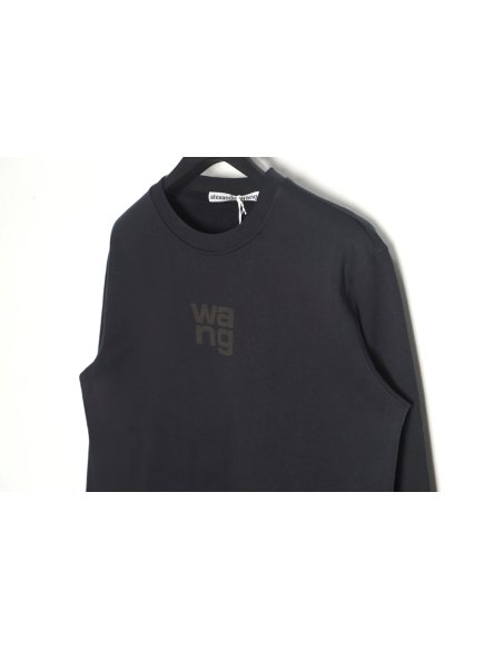 Alexander wang 23FW foam flag letter crew neck sweatshirt,Alexander Wang