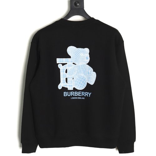 Burberry back blue bear print crew neck sweatshirt TSK1,Burberry