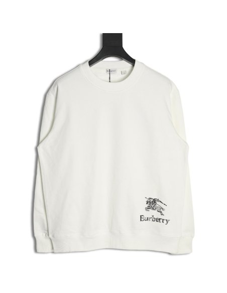 Burberry hem embroidered war horse crew neck sweatshirt,Burberry