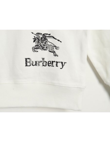 Burberry hem embroidered war horse crew neck sweatshirt,Burberry