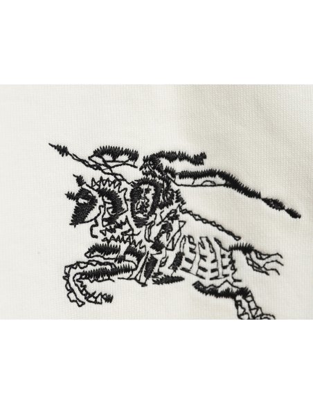 Burberry hem embroidered war horse crew neck sweatshirt,Burberry