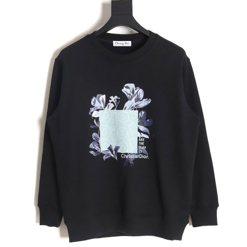 Dior 24SS floral print crew neck sweatshirt,Dior