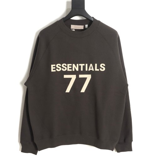 FEAR OF GOD essential multi-thread flocked 77 printed round neck sweatshirt,Fear of God