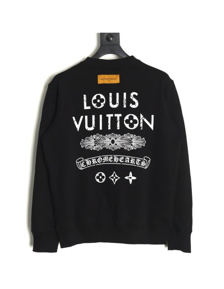 Louis Vuitton   Chrome Hearts joint Sanskrit letter print crew neck sweatshirt TSK1,Louis Vuitton