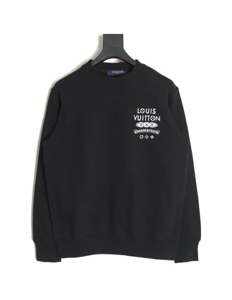 Louis Vuitton   Chrome Hearts joint Sanskrit letter print crew neck sweatshirt TSK1,Louis Vuitton