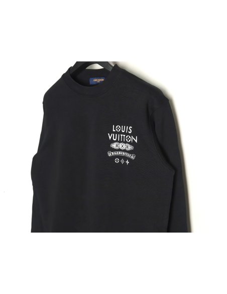 Louis Vuitton   Chrome Hearts joint Sanskrit letter print crew neck sweatshirt TSK1,Louis Vuitton