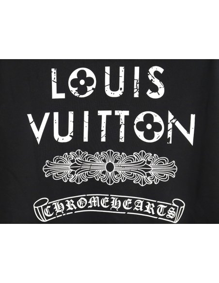 Louis Vuitton   Chrome Hearts joint Sanskrit letter print crew neck sweatshirt TSK1,Louis Vuitton