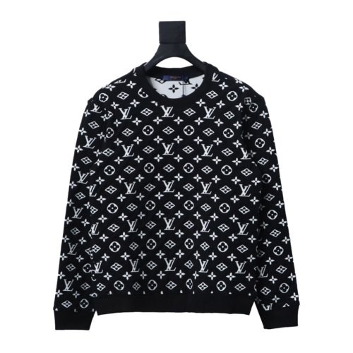 Louis Vuitton all over LOGO jacquard crew neck sweatshirt,Louis Vuitton