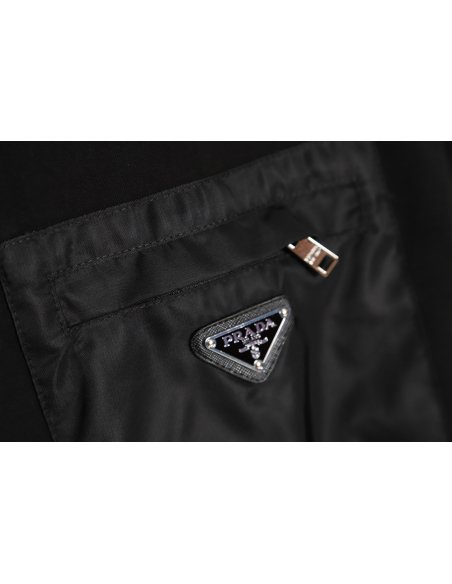 Prada 22Fw triangle pocket crew neck sweatshirt,Prada