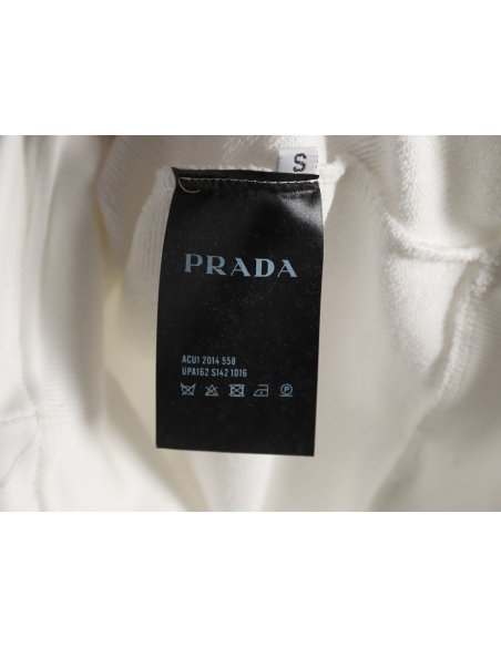 Prada Phantom Triangle Logo Print Crewneck Sweatshirt,Prada