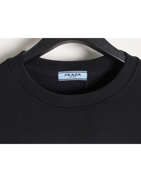 Prada Phantom Triangle Logo Print Crewneck Sweatshirt TSK1,Prada