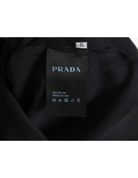 Prada Phantom Triangle Logo Print Crewneck Sweatshirt TSK1,Prada