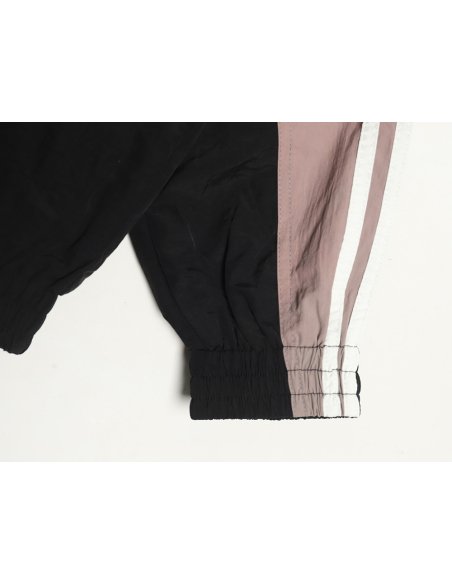 Balenciaga double hook embroidery color block stand collar jacket,Balenciaga