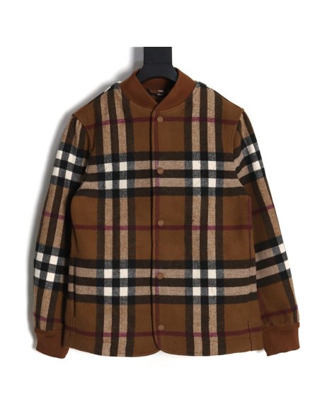 Burberry checked wool bomber jacket,Burberry