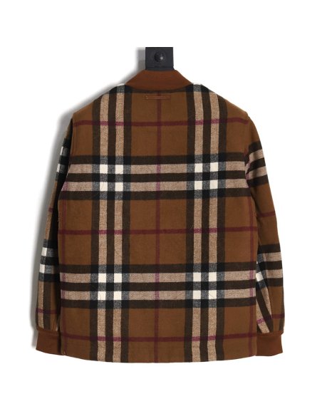 Burberry checked wool bomber jacket,Burberry