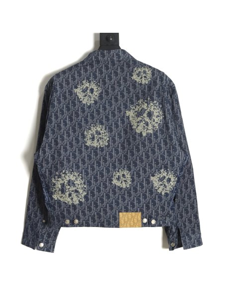 Dior 23ss new full printed old flower zipper jacket,Dior