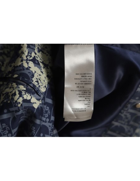Dior 23ss new full printed old flower zipper jacket,Dior