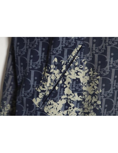 Dior 23ss new full printed old flower zipper jacket,Dior