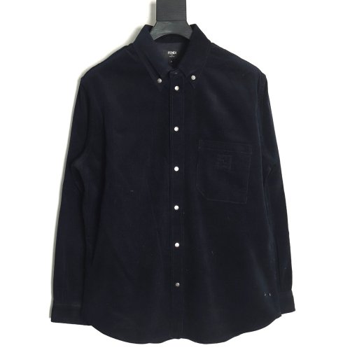 Fendi blue corduroy shirt jacket,Fendi
