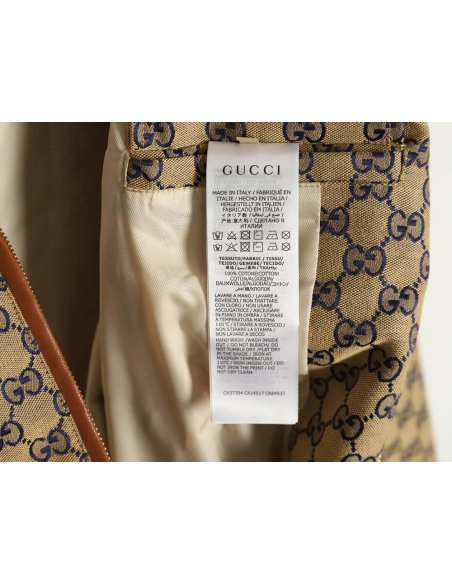 Gucci stand-up collar double G canvas long-sleeved jacket,Gucci