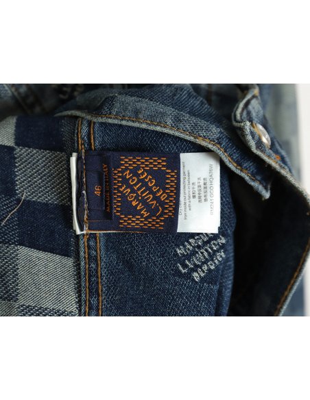 Louis Vuitton 24SS mosaic checkerboard denim jacket,Louis Vuitton