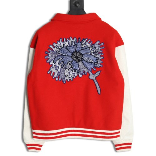 Louis Vuitton floral embroidered baseball jacket,Louis Vuitton