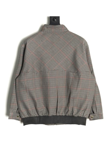 Miu Miu fine plaid stand collar zipper jacket,Miu Miu