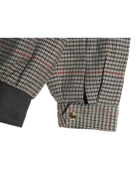 Miu Miu fine plaid stand collar zipper jacket,Miu Miu