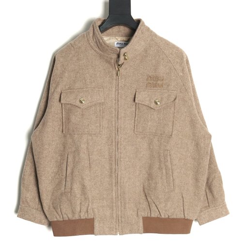 Miu miu herringbone twill pattern jacket,Miu Miu