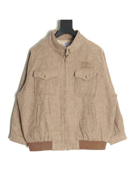 Miu miu herringbone twill pattern jacket,Miu Miu