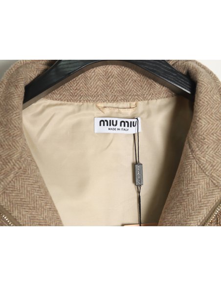 Miu miu herringbone twill pattern jacket,Miu Miu