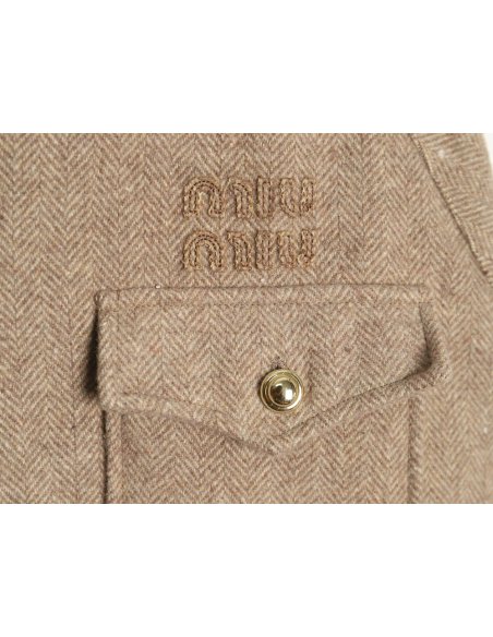 Miu miu herringbone twill pattern jacket,Miu Miu