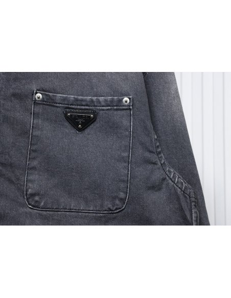 Prada Denim Zip-Up Jacket,Prada