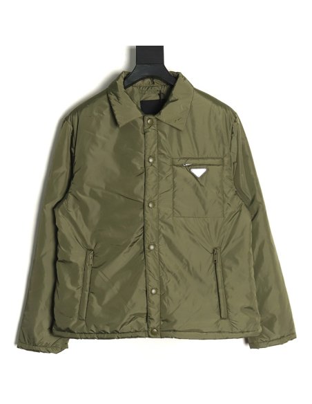 Prada Recycled Nylon Lightweight Puffer Jacket,Prada