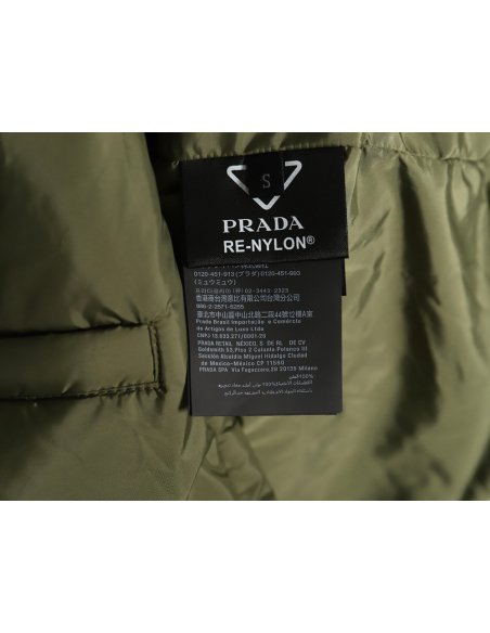 Prada Recycled Nylon Lightweight Puffer Jacket,Prada