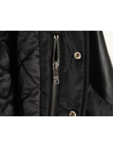 Prada removable hood regenerated nylon bomber jacket,Prada