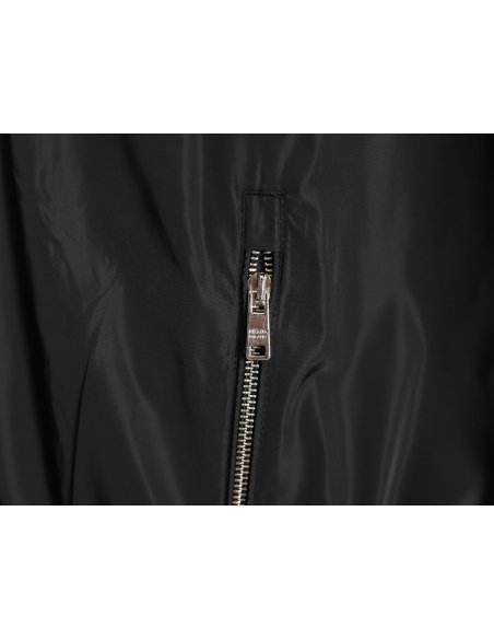 Prada triangle logo reversible zip-up jacket S-XL,Prada
