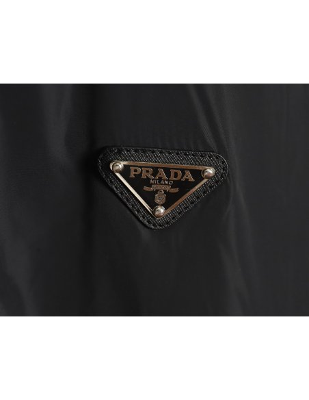 Prada triangle logo reversible zip-up jacket S-XL,Prada