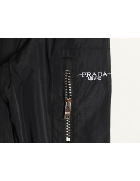 Prada triangle logo reversible zip-up jacket S-XL,Prada