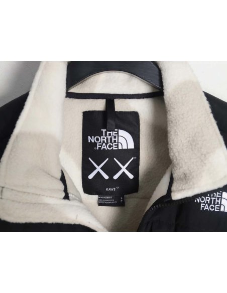 The North Face x KAWS North Face joint model FW23 1995 Denali Logo printed color block zipper fleece long-sleeved jacket,The Nor