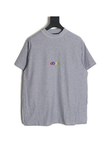 Balenciaga 24SS eBay embroidered short-sleeved T-shirt,Balenciaga