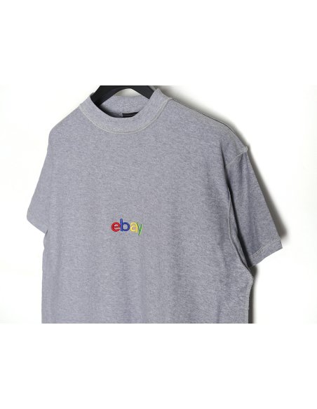 Balenciaga 24SS eBay embroidered short-sleeved T-shirt,Balenciaga