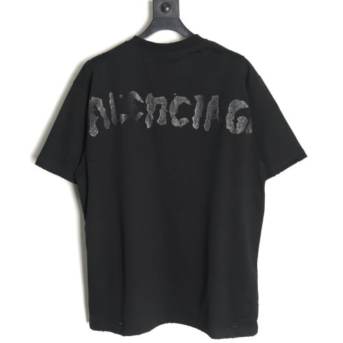 Balenciaga back offset printed short-sleeved T-shirt TSK1,Balenciaga