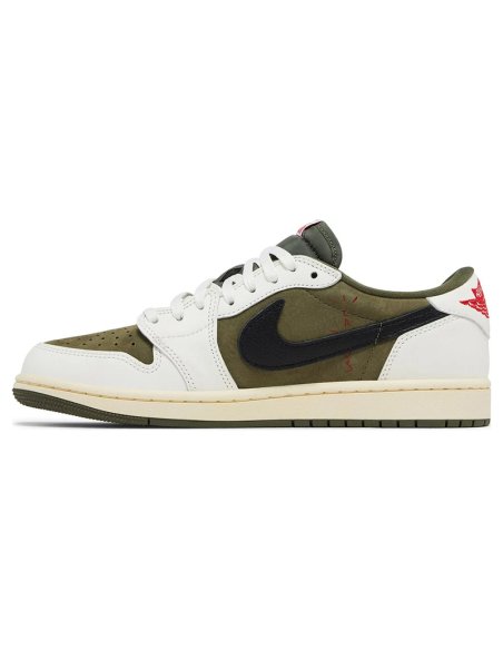 Travis Scott x Air Jordan 1 Low OG SP Medium Olive with high quality,best top AIR JORDAN 1 LOW