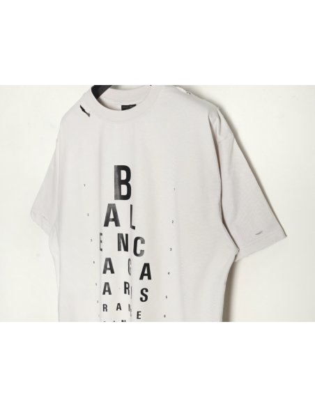 Balenciaga Cut Eye Chart Short Sleeve T-shirt,Balenciaga