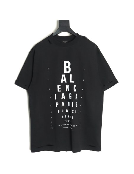 Balenciaga Cut Eye Chart Short Sleeve T-shirt TSK1,Balenciaga